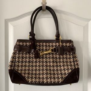 COACH Factory Leather and Tweed Handbag